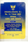 Undang-Undang RI No. 14 Tahun 2005 tentang Guru dan Dosen