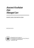Asuransi Kesehatan dan Managed Care: Buku Ajar